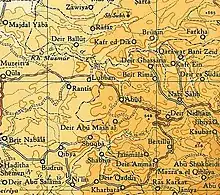 Deir Abu Mash'al 1942 1:250,000