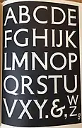 Petit-serif alphabet for London Transport