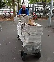 Delivering the Evening Standard to Euston Station, September 2022