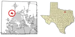 Location of Krum in Denton County, Texas