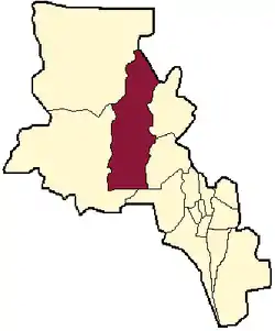 location of Belén Department in Catamarca Province