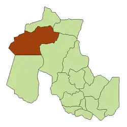 Location of Rinconada Department in Jujuy Province