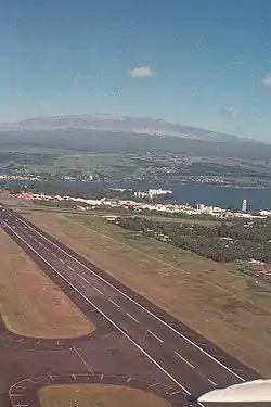 Hilo International Airport, with Mauna Kea in the back