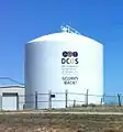 Water tank in Scurry County, Texas, near Snyder, on north side of Hwy 84