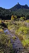 Devil Creek, with Chimney Rock to the south