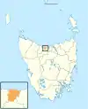 Map showing Devonport City LGA in Tasmania