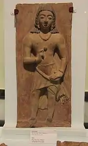 Devotee statue from Mirpur Khas in Sindh (present day Pakistan) (5th century CE)