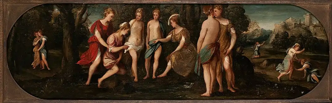 Diana and Callisto (1540s) by Andrea Schiavone, from the Suida-Manning Collection at the Blanton Museum of Art.