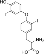 Skeletal formula of the 3,3'-diiodothyronine molecule