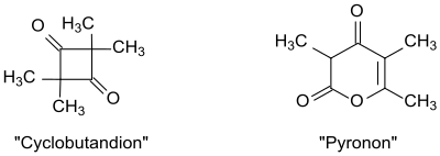 Alternative structures for dimerisation products