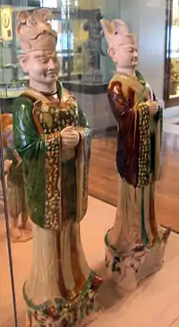 Ceramic figures of mandarins or civil servants