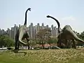 Statues of Dinosaurs near Tianjin Zoo, 2009