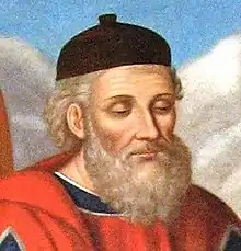 Diodorus Siculus as depicted in a 19th-century fresco