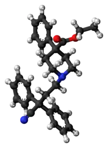 Ball-and-stick model of diphenoxylate