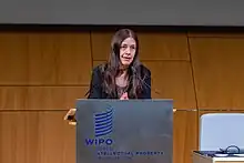 Rosanna Díaz Costa, Director, "Un Mundo para Julius / A World for Julius", speaks at the "Film Industry: A Woman’s Perspective" event at WIPO to mark World Intellectual Property Day.