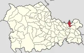 Location in Neamț County