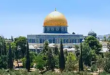 The Dome of the Rock in Jerusalem, part of the Al-Aqsa Mosque compound, the third holiest site in Islam.