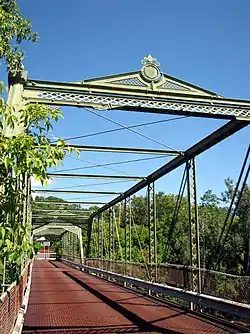 Double-Span Metal Pratt Truss Bridge