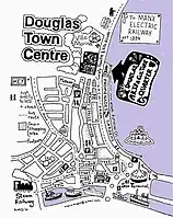 A map of the centre of Douglas for Douglas Development Partnership