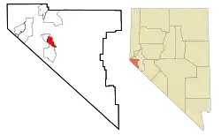 Location within Douglas County and Nevada