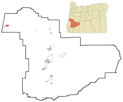 Location in Oregon