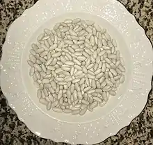 bowl of dried white beans