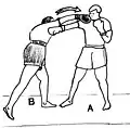 Cross  — in counter-punch with a looping