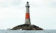 Dubh Artach skerry and lighthouse in 2014