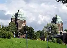 Bridge towers in Duisburg, 1907