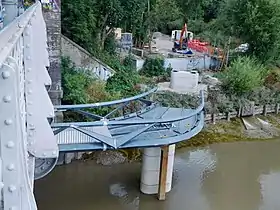 Dukes Meadows Footbridge under construction, 2022