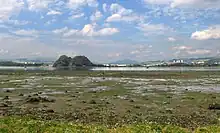 Looking across to Dumbarton at low tide