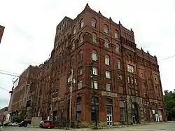 The old Duquesne Brewing Company Building, built in 1899, at Mary and 21st Streets.