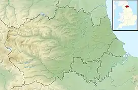 Map showing the location of Stony Cut, Cold Hesledon