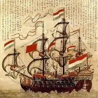 Dutch East India Company merchant ship.