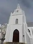 The enlargement of this church, the original portions of which date from the Eighteen-thirties, was planned by Carl Otto Hager. He also supervised the building activities for 18 months. The rebuilt church is predominantly neo-Gothic in style. 
Architectural style: altered by Hager.
Type of site: Church.
Current use: Church.