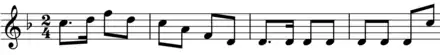 Fourth movement, main theme