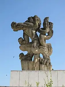 The Czech Lion, the Town Hall of Most, limestone, 1977