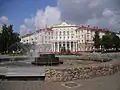 Polotsk main square with Hotel Dzvina