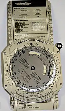 An E6-B aviation computer