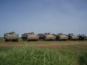 Armored Personnel Carriers (ELBO Leonidas-2) and a Mercedes-Benz G-Class vehicle of the Hellenic Force in Cyprus.