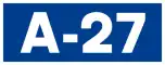 Autovía A-27 shield}}