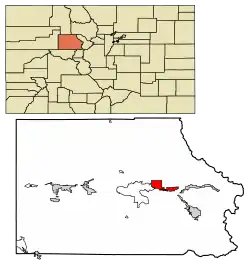 Location of the Town of Avon in Eagle County, Colorado.