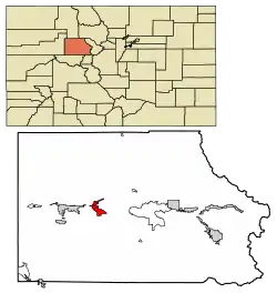 Location of the Town of Eagle in Eagle County, Colorado.