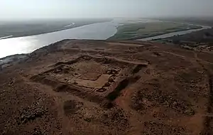 Aerial photography of fort remains