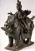 Toyong, Earthenware of a person on horseback, Silla of Three kingdom period,