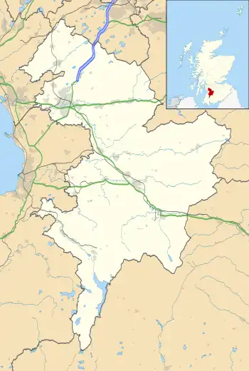 Map showing Mauchline in the south west of Scotland