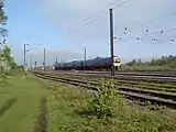 East Coast Main Line, taken from the track that runs up the eastern side of the works, north of Thirsk Station.