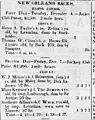 Eclipse Race Course New Orleans Fall Meeting 1838 The Mississippi Free Trader Wed Dec 19 1838