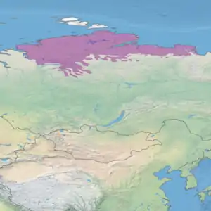 Ecoregion territory (in purple)