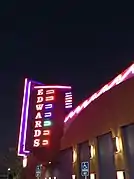 Edwards Theatre sign at Solano Town Center Mall in Fairfield, California